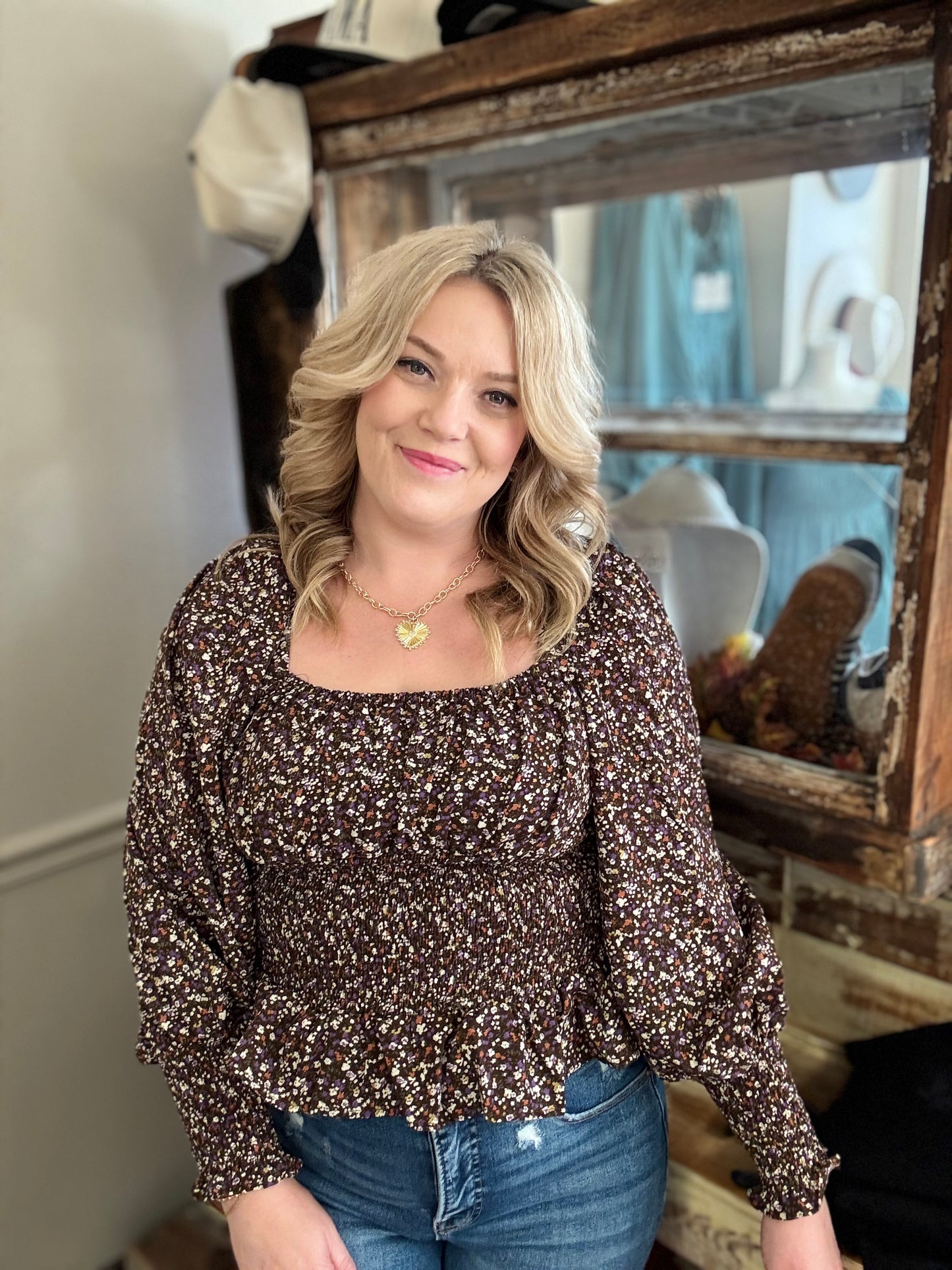 The Gardenia Top - Brown