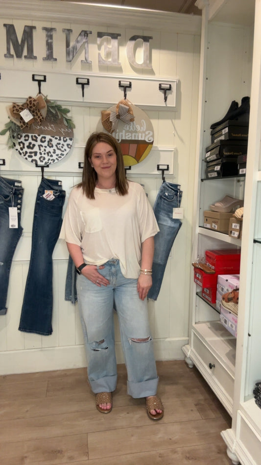 Kick it Baggy Wide Leg Jean - Lovervet