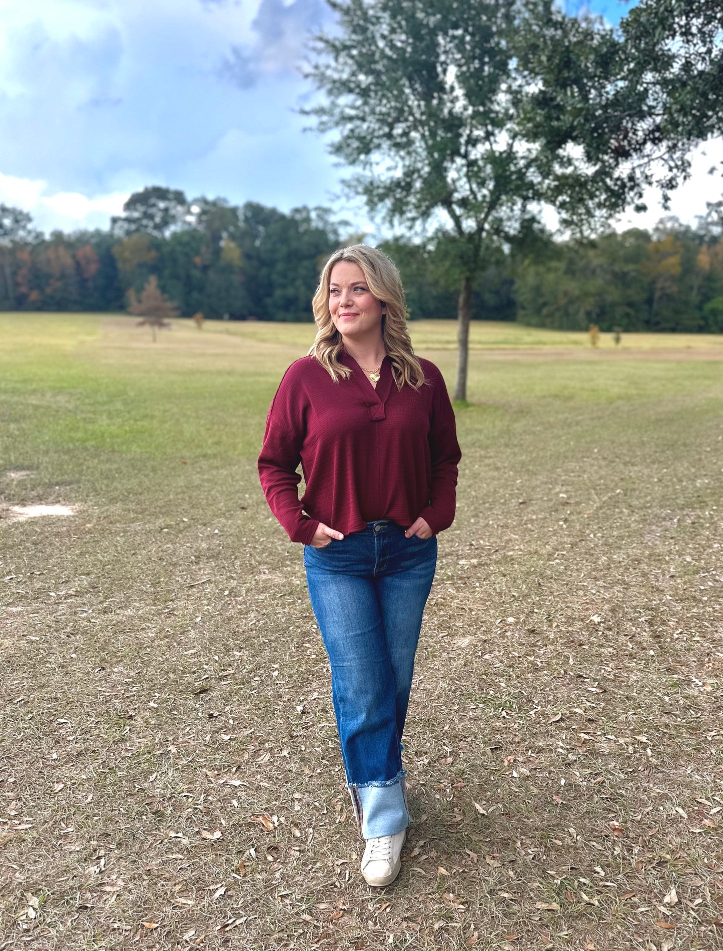 So Delightful Wide cuffed Jeans