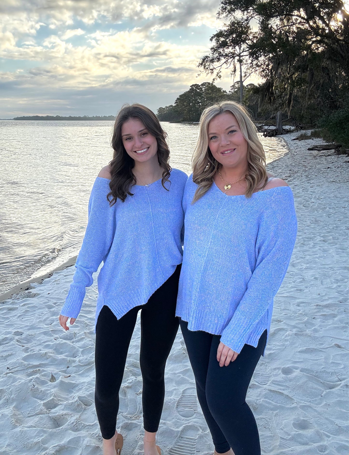 Coastal Breeze Knit Sweater - Periwinkle