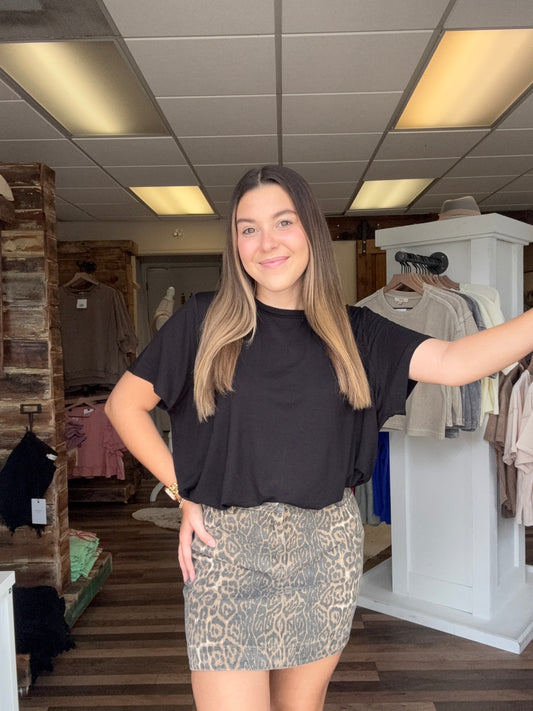 Leopard Mini Skirt