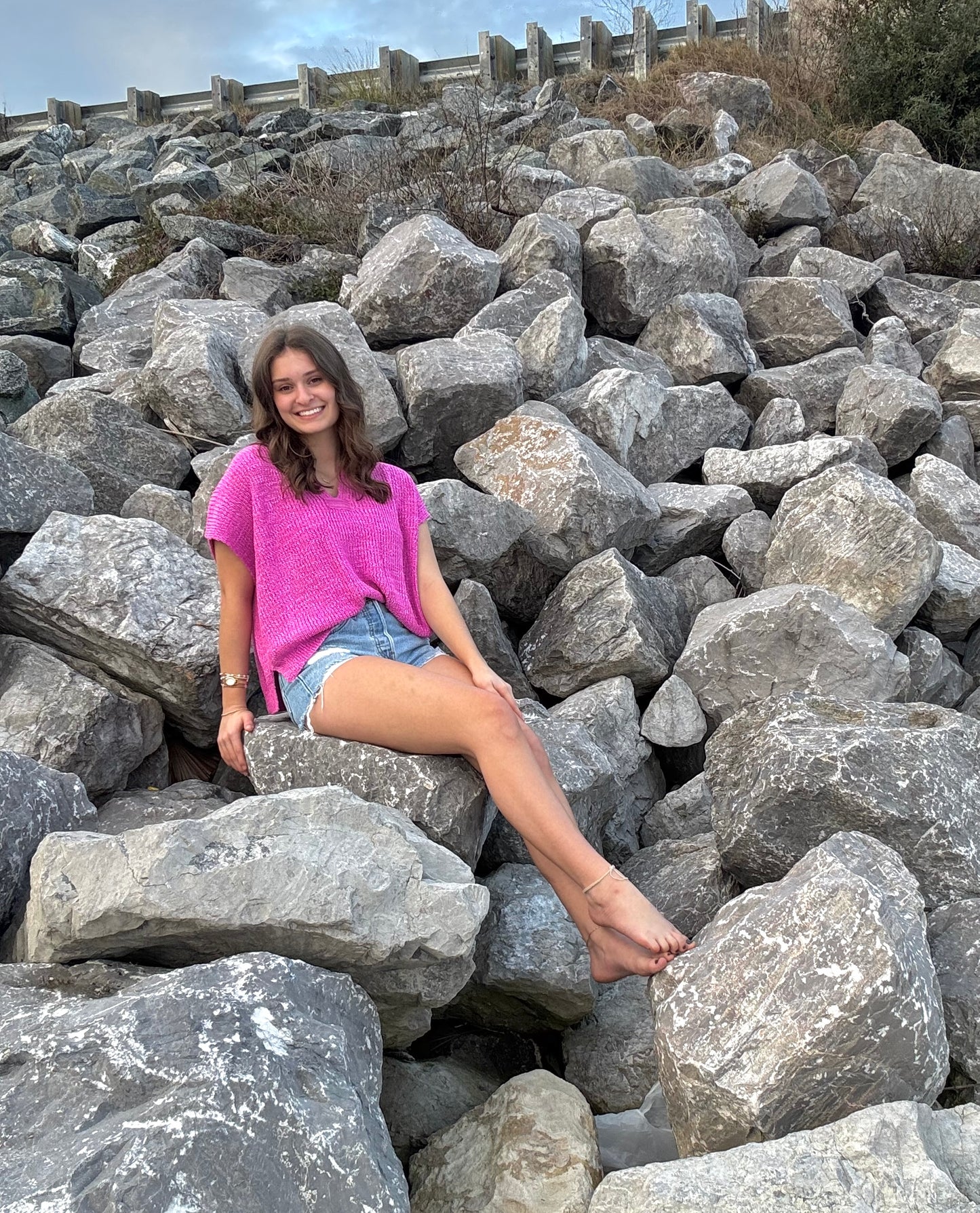 Bloom Season Stitch Top - Pink