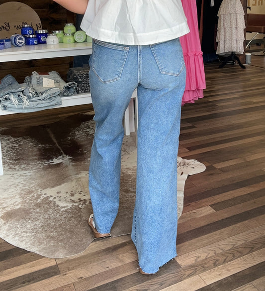 JB Vintage Wash Wide Leg Jean
