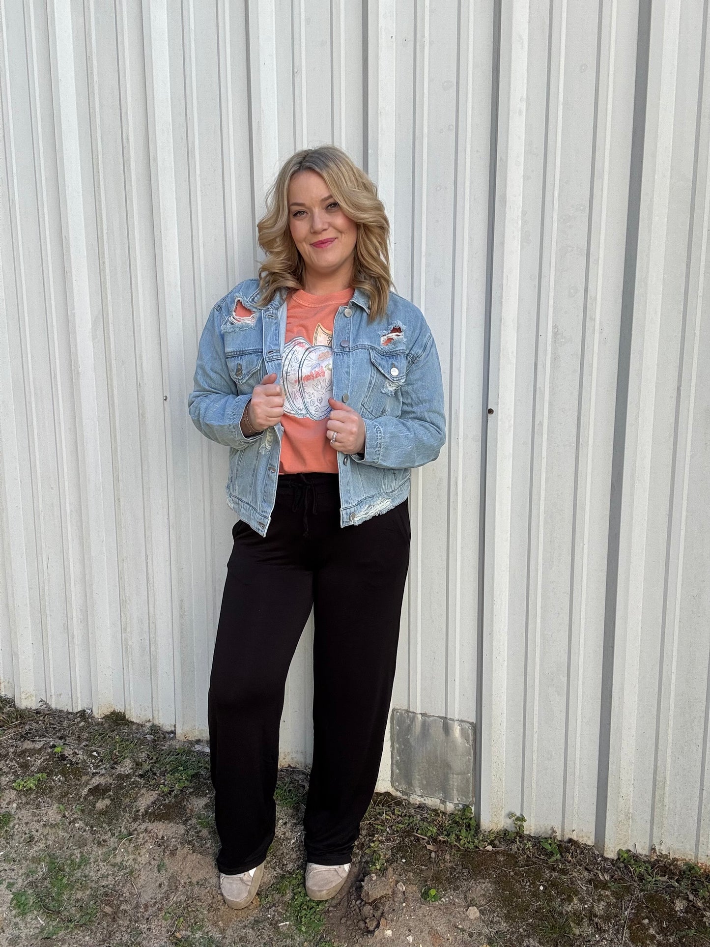 Mid-Rise Lounge Terry Pants- Black