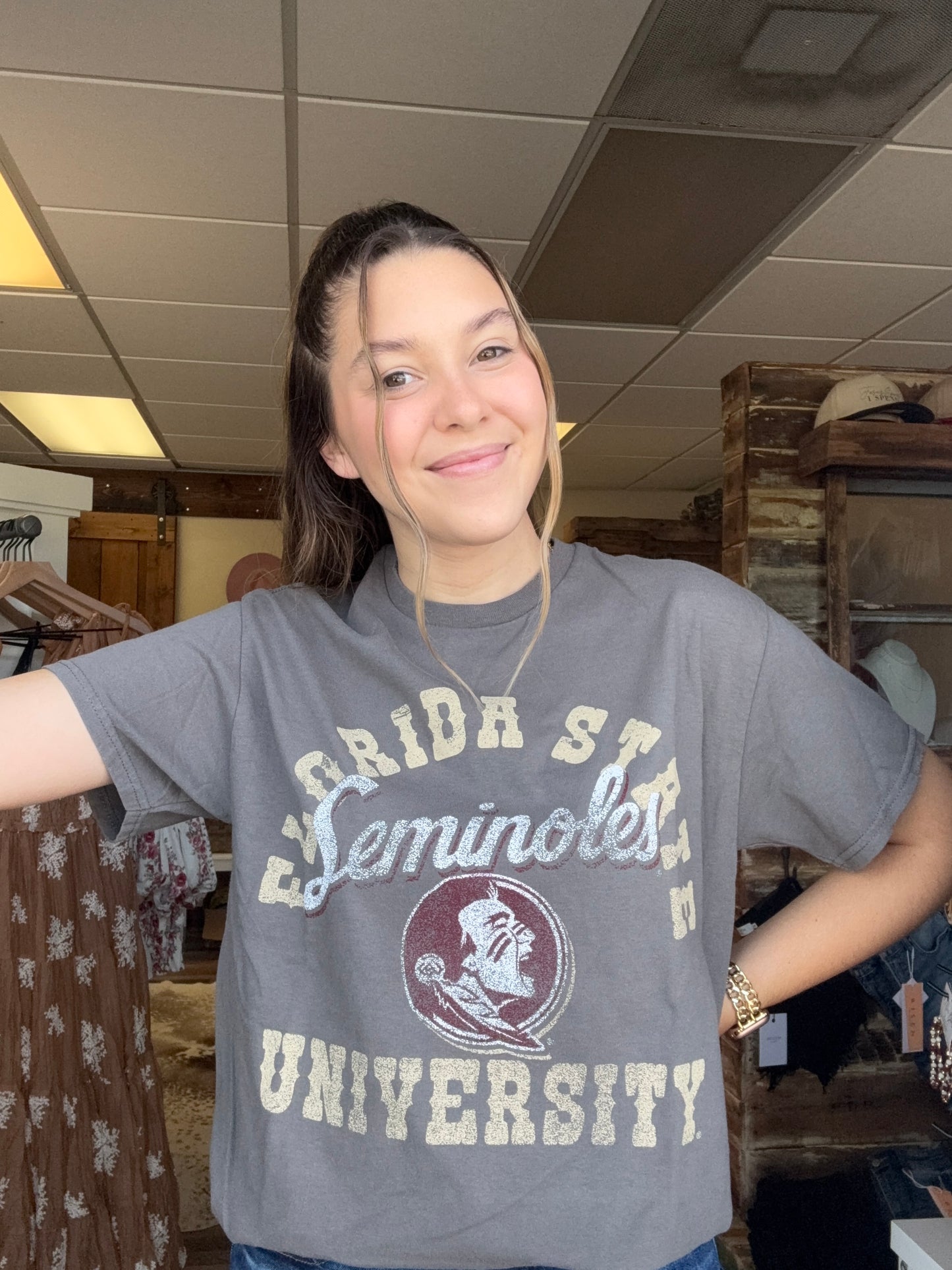 Charcoal Vintage FSU Tee