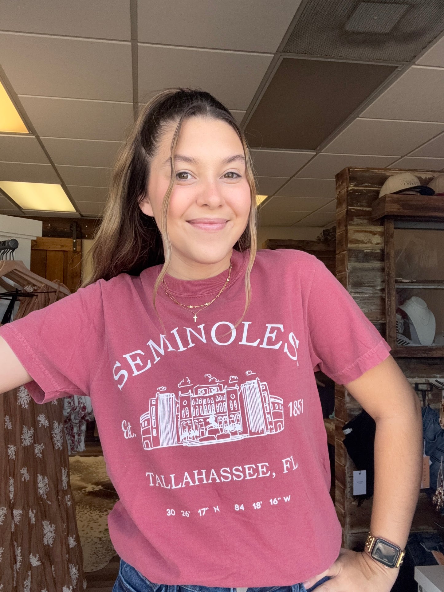 FSU Stadium Tee - Garnet