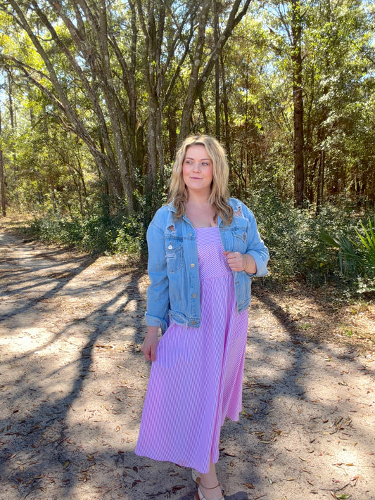 Spring is Near Midi Dress - Pink