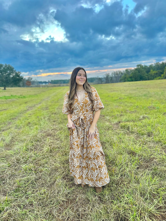 Golden Orchard Maxi Dress