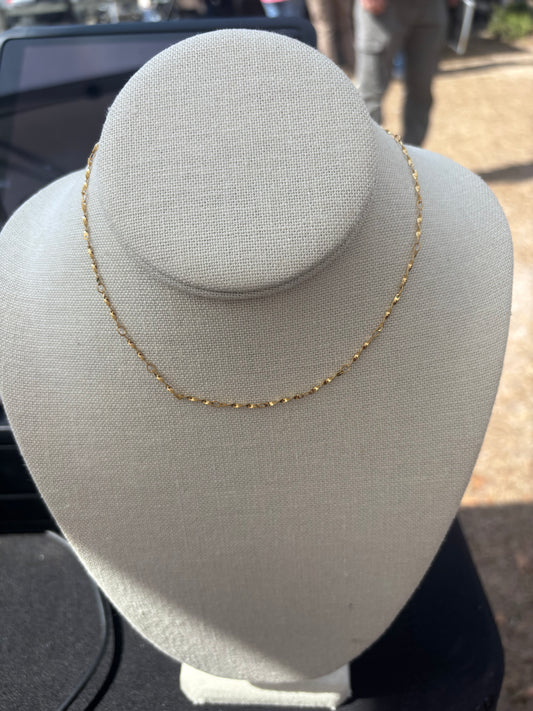 Simple Gold Twist Necklace