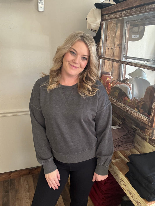 Modern Crewneck Sweater-Black