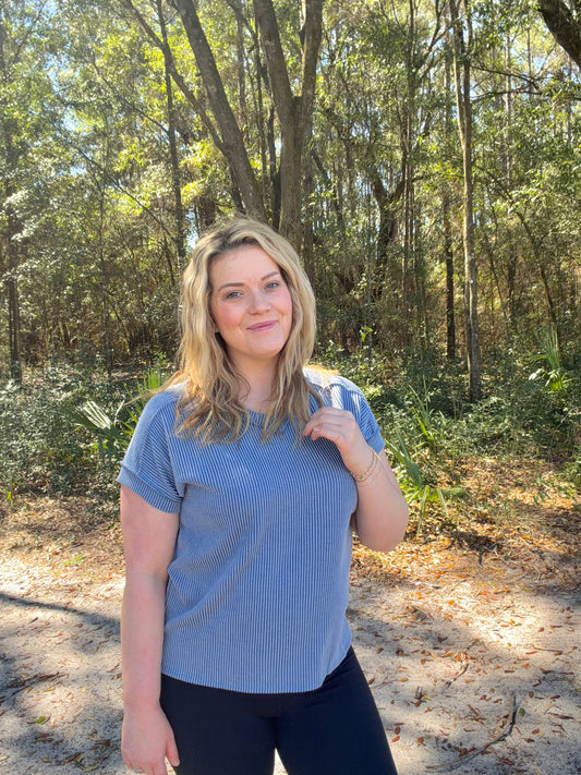 Easy Going Ribbed Tee