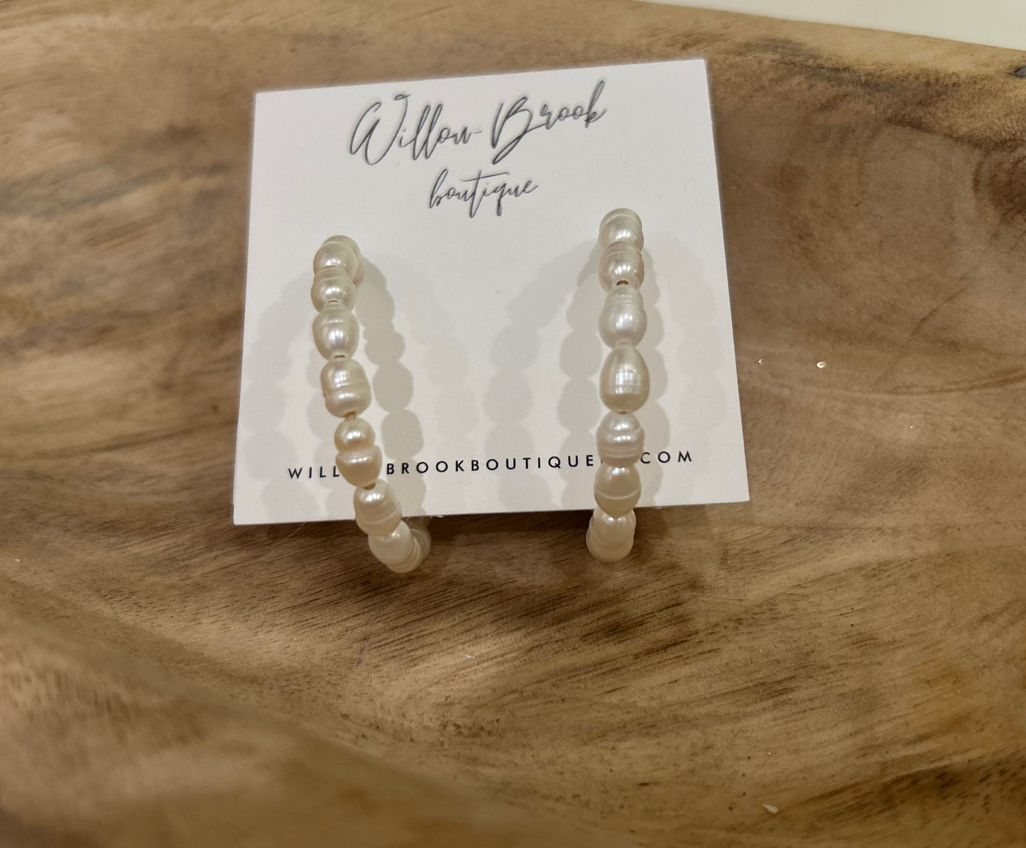 Pearl Bead Hoops