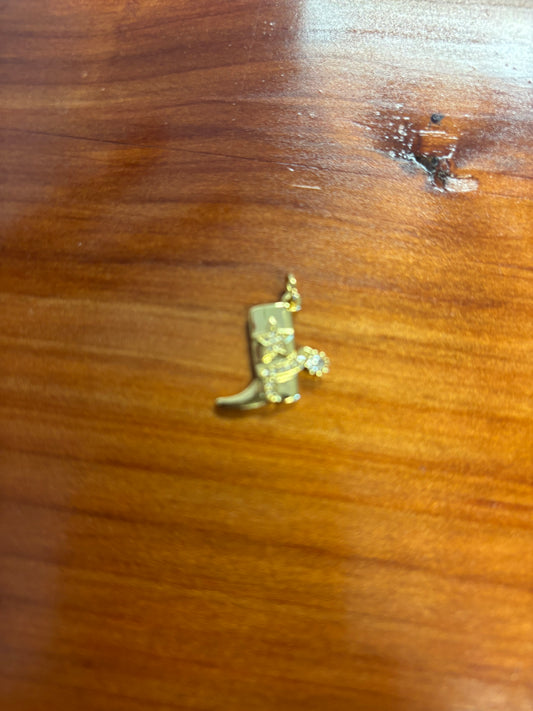 Gold boot charm