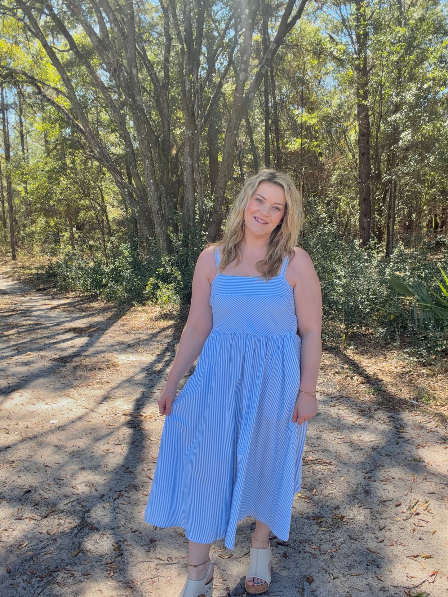 Spring is Near Midi Dress - Blue