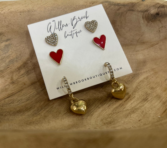 rhinestone valentine Earrings