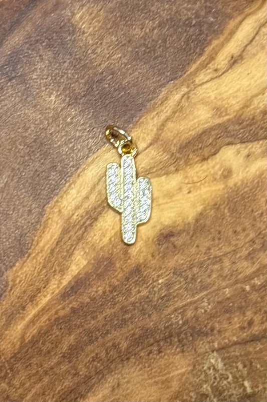 cactus charm bar gold