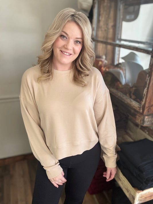 Clean and Simple Sweatshirt- Natural