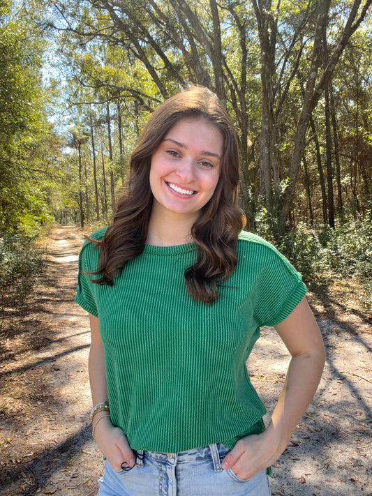Simple & Sweet Ribbed Tee