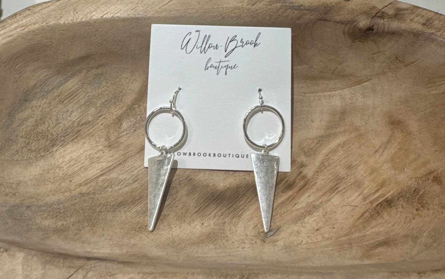 Triangle earrings- silver