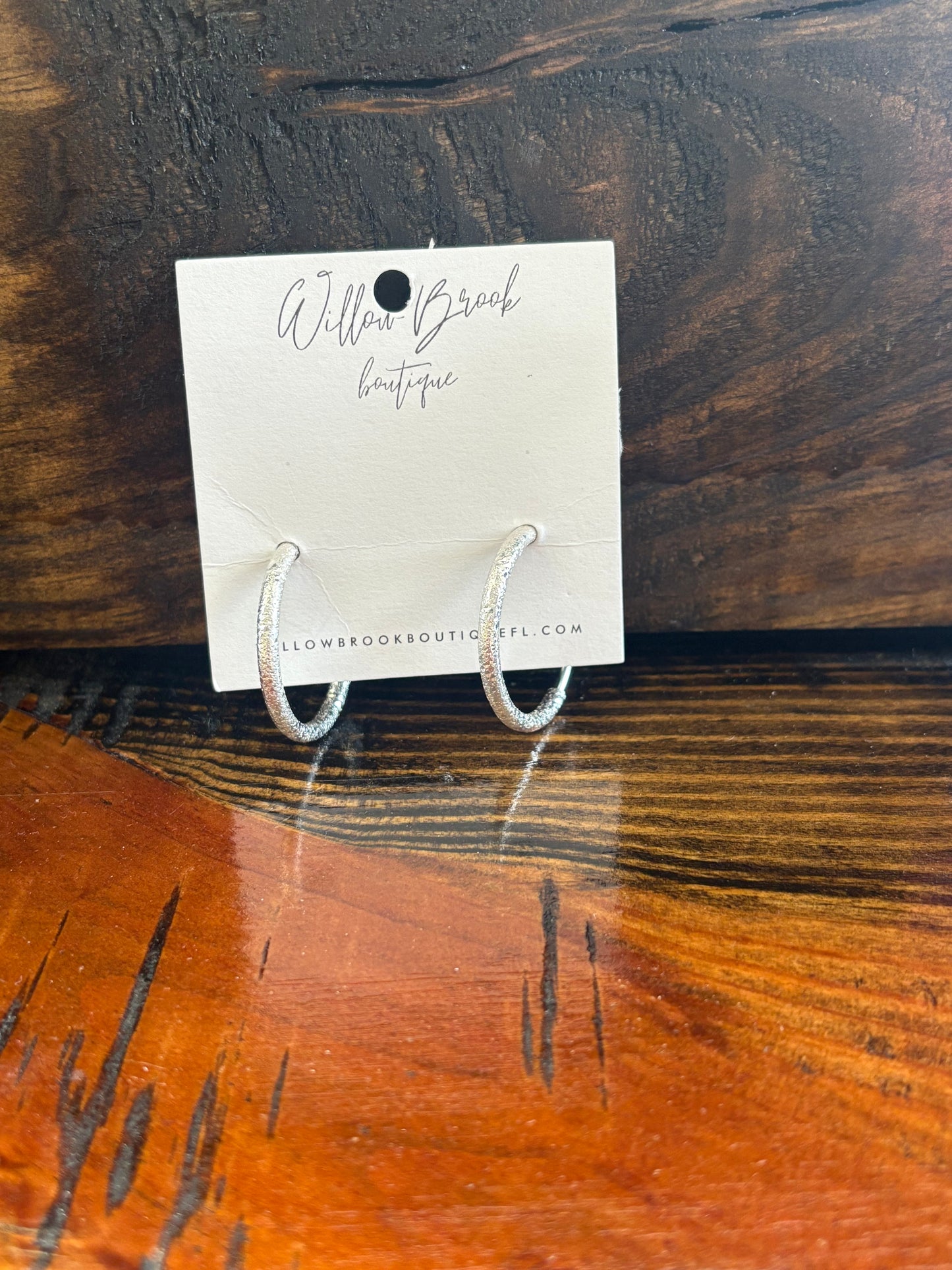 Silver Metallic Hoops