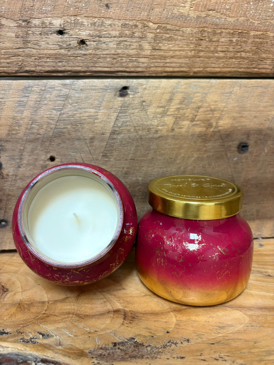 8 oz Glimmer Jar Candle - Tinsel & Spice