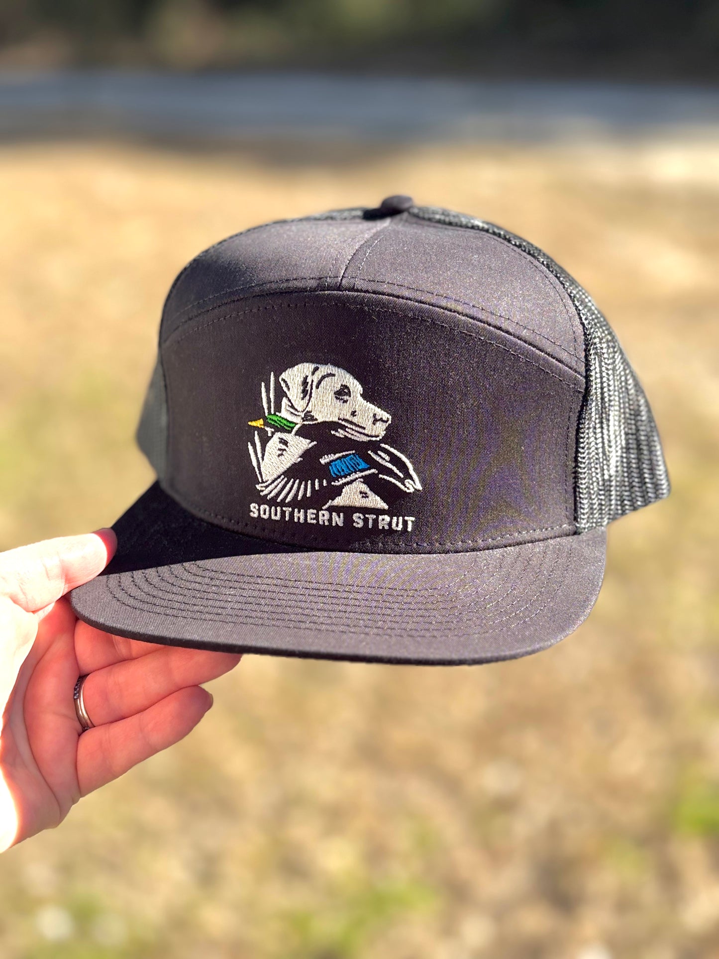 Dog with Game Full Panel Hat