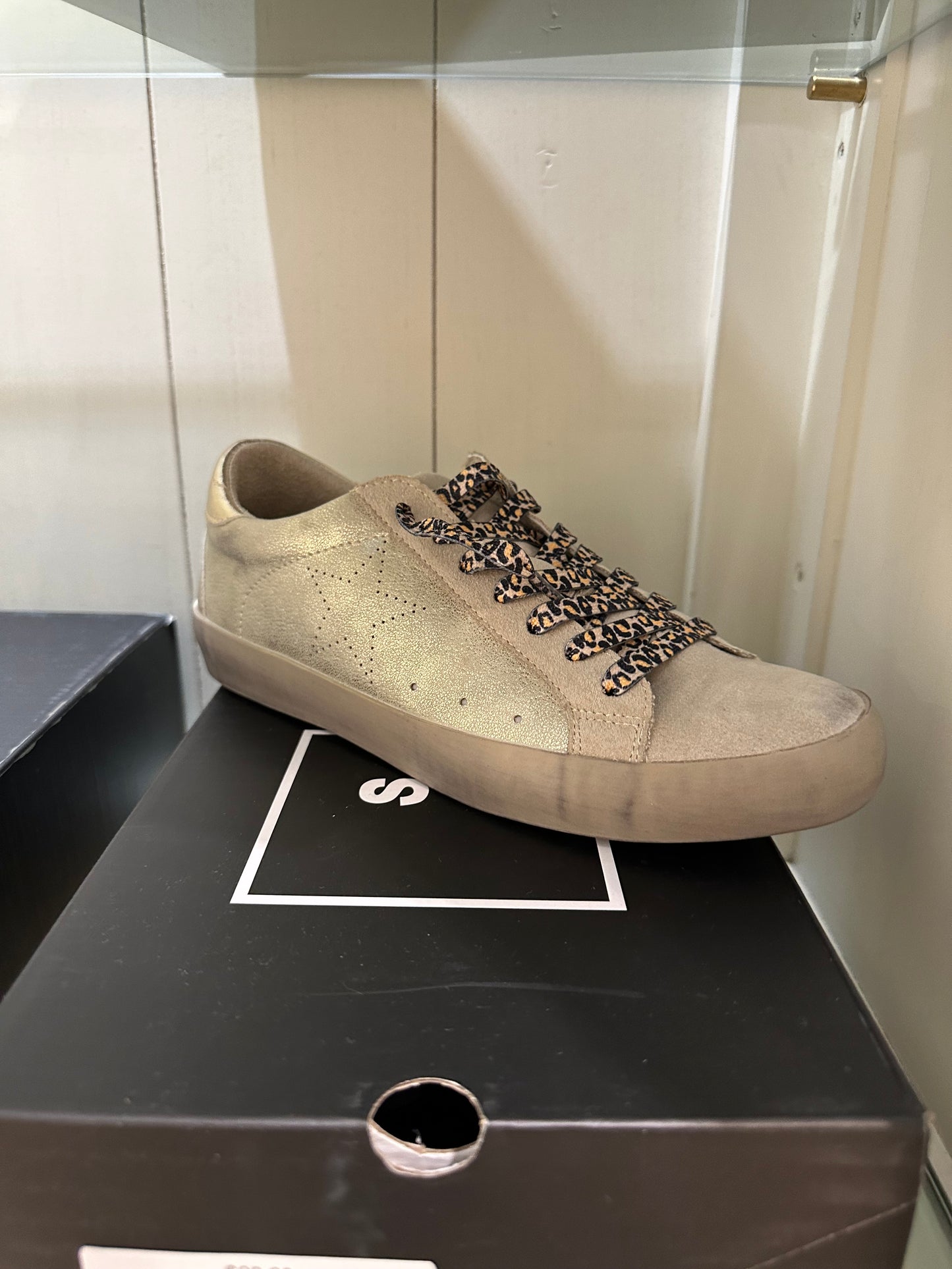 Mia Leopard Gold Sneaker - T