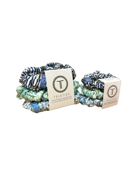 Totally Turquoise Teleties Scrunchies - Large