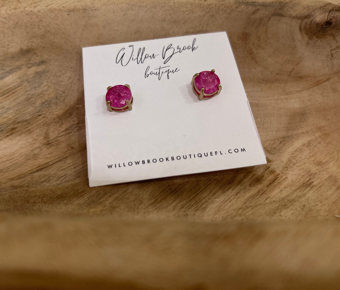 Circle studs - Pink