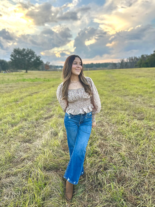 The Gardenia Top - Taupe