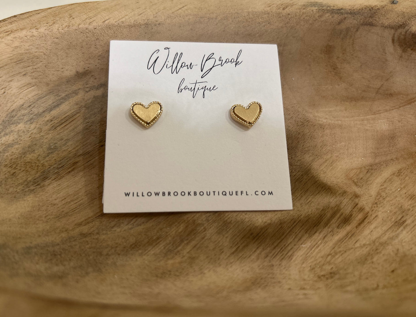 heart metal studs-Gold