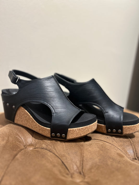 Black Smooth Wedges