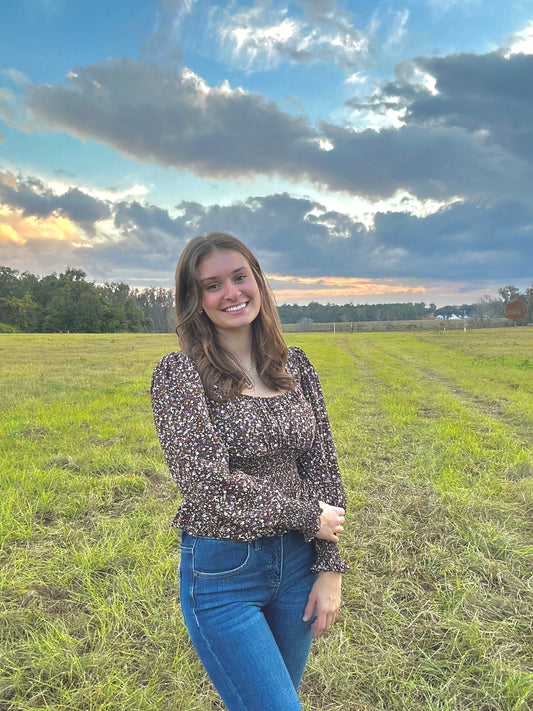 The Gardenia Top - Brown