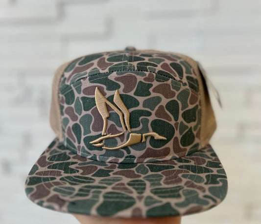 roost front camo 3D puff logo hat