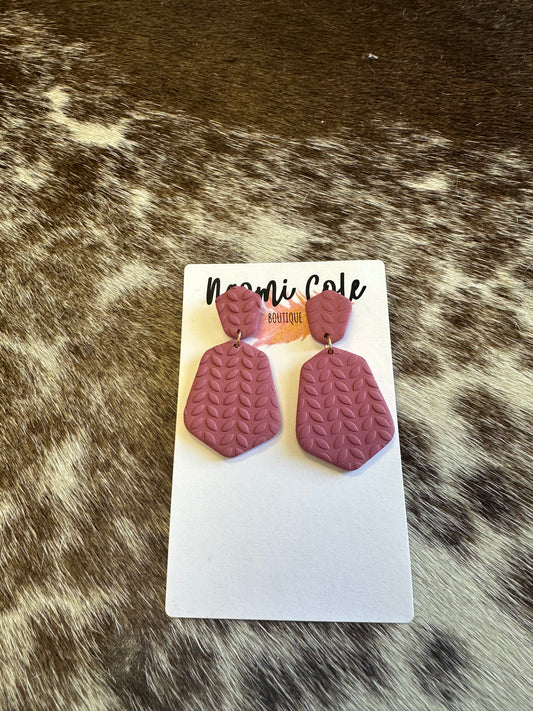 Pink Clay Earrings T