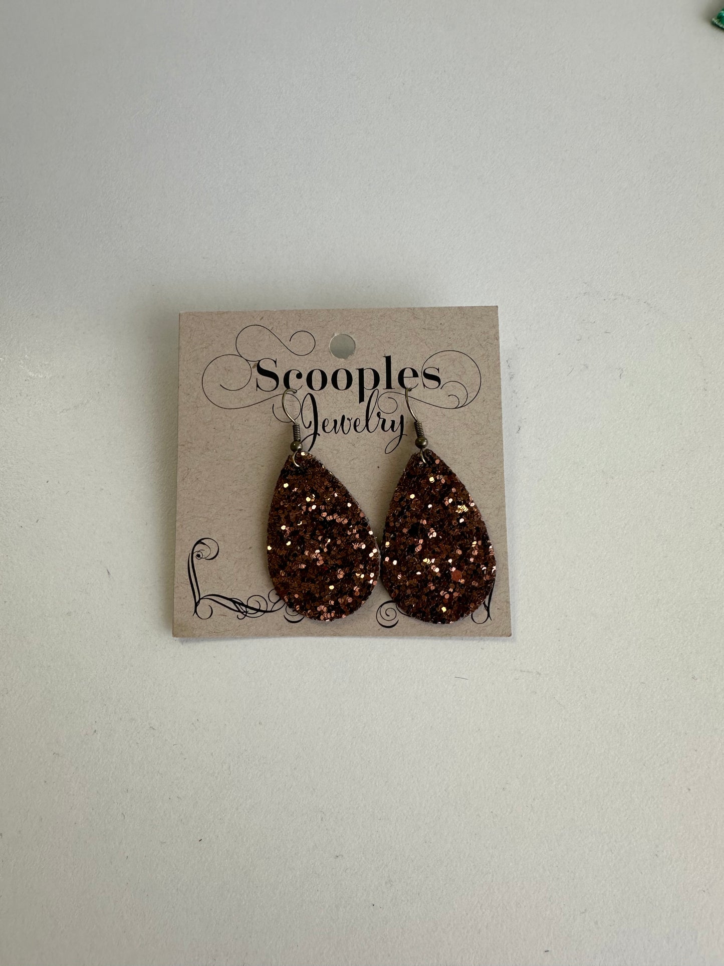sparkle oval earrings