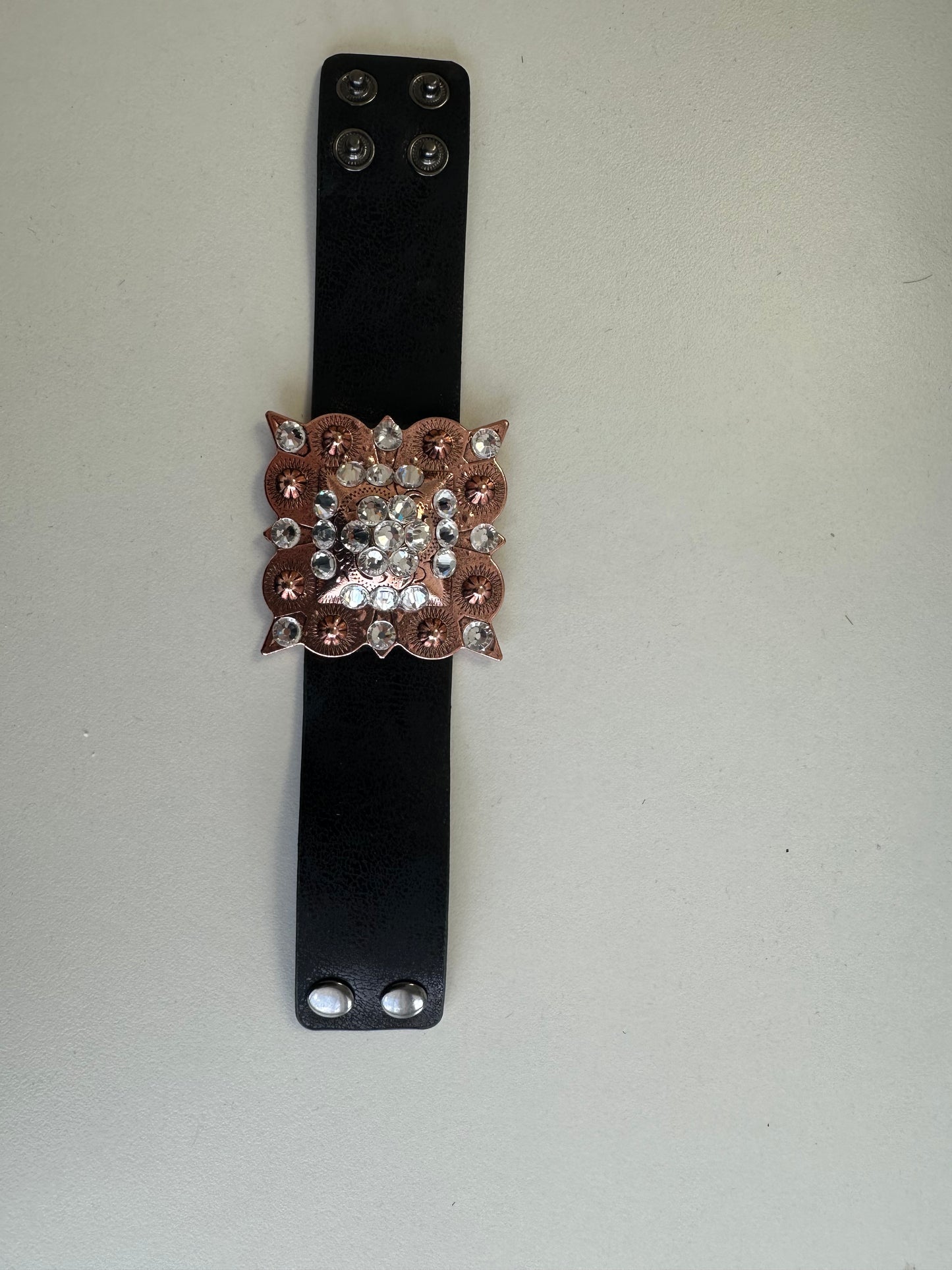 Bling Buckle Bracelet Black