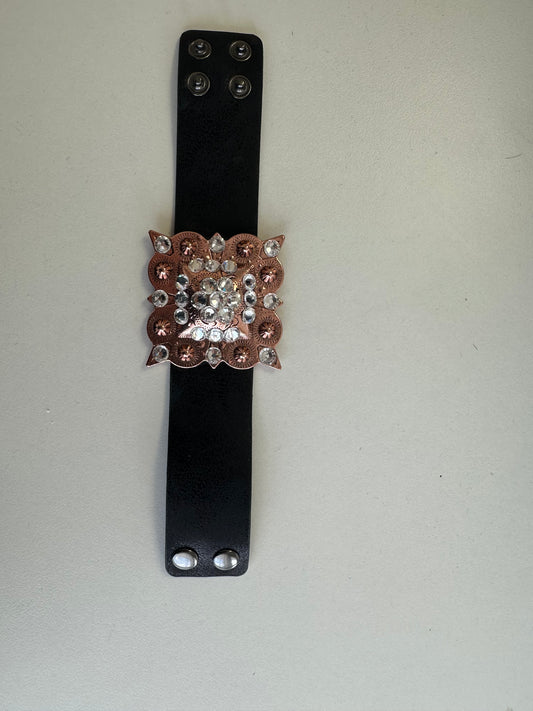 Bling Buckle Bracelet Black