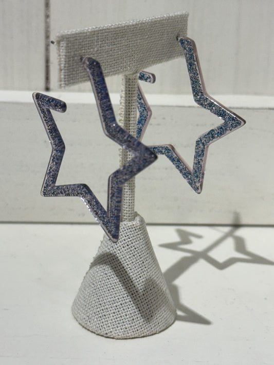 Super star earrings -blue