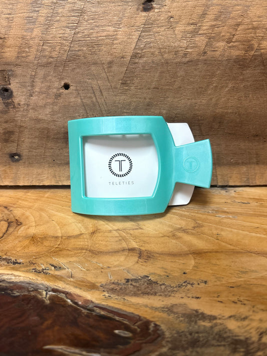 Totally Turquoise Square Flat Clip - Medium