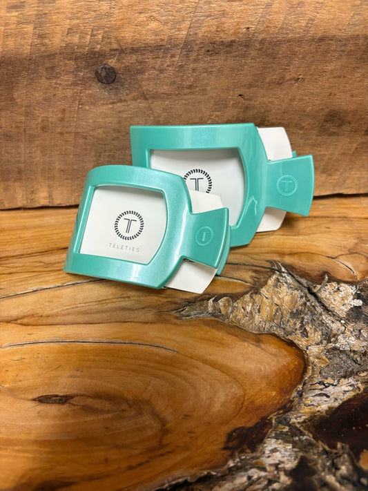 Totally Turquoise Square Flat Clip - Large