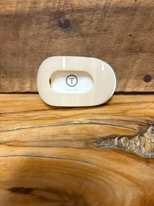 Almond Beige Teleties Flat Clip - Medium