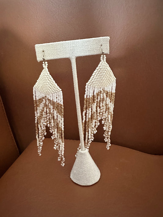 Triangle Beaded Earrings